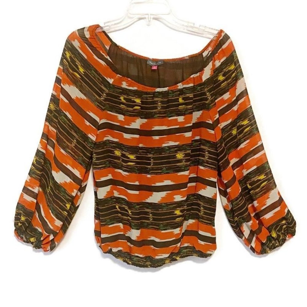 Vince Camuto Blouse Size Small Off Shoulder Balloon Sleeve